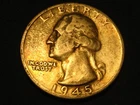 1945-S 90% Silver Washington Head Quarter Some Toning #2  ^^^^^