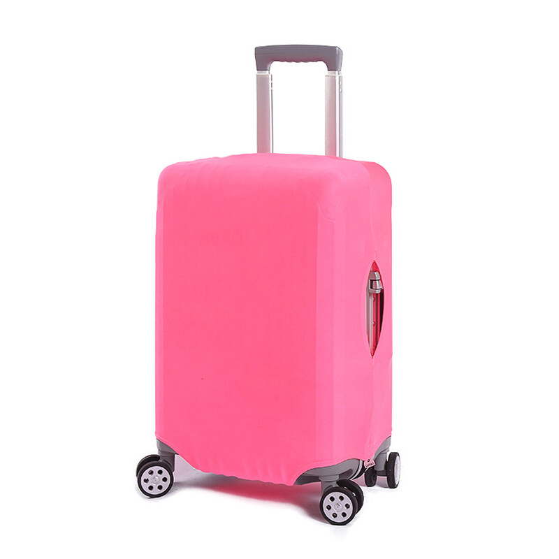 Surwin Housse De Valise Élastique Impression 3D Rose - Protection Anti-Rayures Bagages 26-28 Pouces (Taille L)
