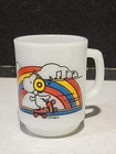 Vintage Snoopy How Nice They’re Playing The Skaters Waltz 4" Mug Milk Glass