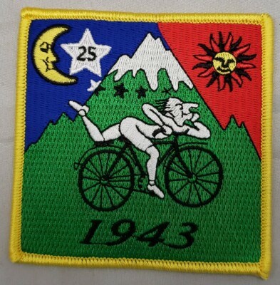 Bicycle Day Trip 1943 Albert Hofmann Embroidered Patch Iron on patch
