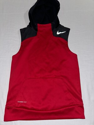 nike pro training hoodie Therma Fit Boy's Sleeveless Hoodie Youth Medium |  eBay