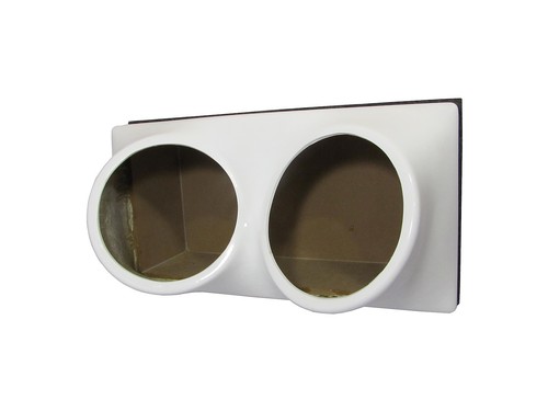 Double 15 fiberglass sub woofer speaker box enclosure carpeted MDF case WHITE - Picture 3 of 6