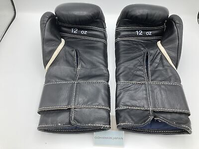 Winning Boxing Gloves 12oz MS-400B Black Tape type USED Made Winning Boxing Gloves 12oz MS-400B Black Tape type USED Made