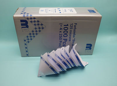 MIPA Lacksiebe 125µ + 190µ, 10+250St. Schnellsieb, Strainer, Farbsieb, Nylonsieb