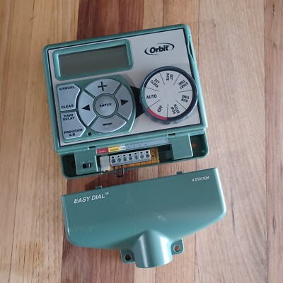 Orbit 28954 4 Station 2 Program Indoor Easy Dial Sprinkler Timer System
