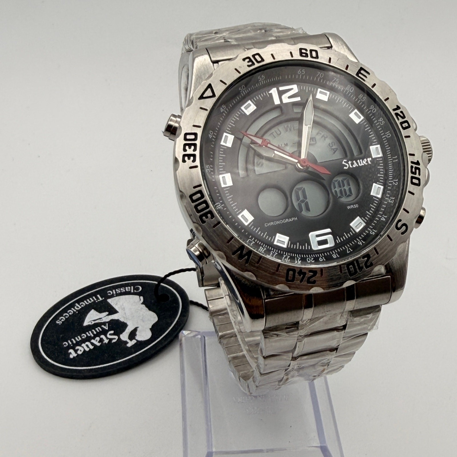 Stauer Compendium Hybrid Chronograph Watch - Oversized Sporty Timepiece image 2