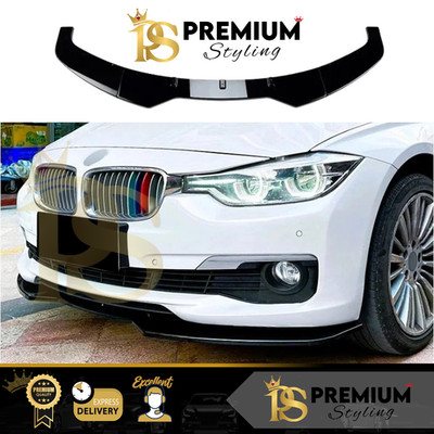 BMW 3er F30 F31 Glanz Schwarz Front Splitter Spoiler NON M Sport 2011-2019