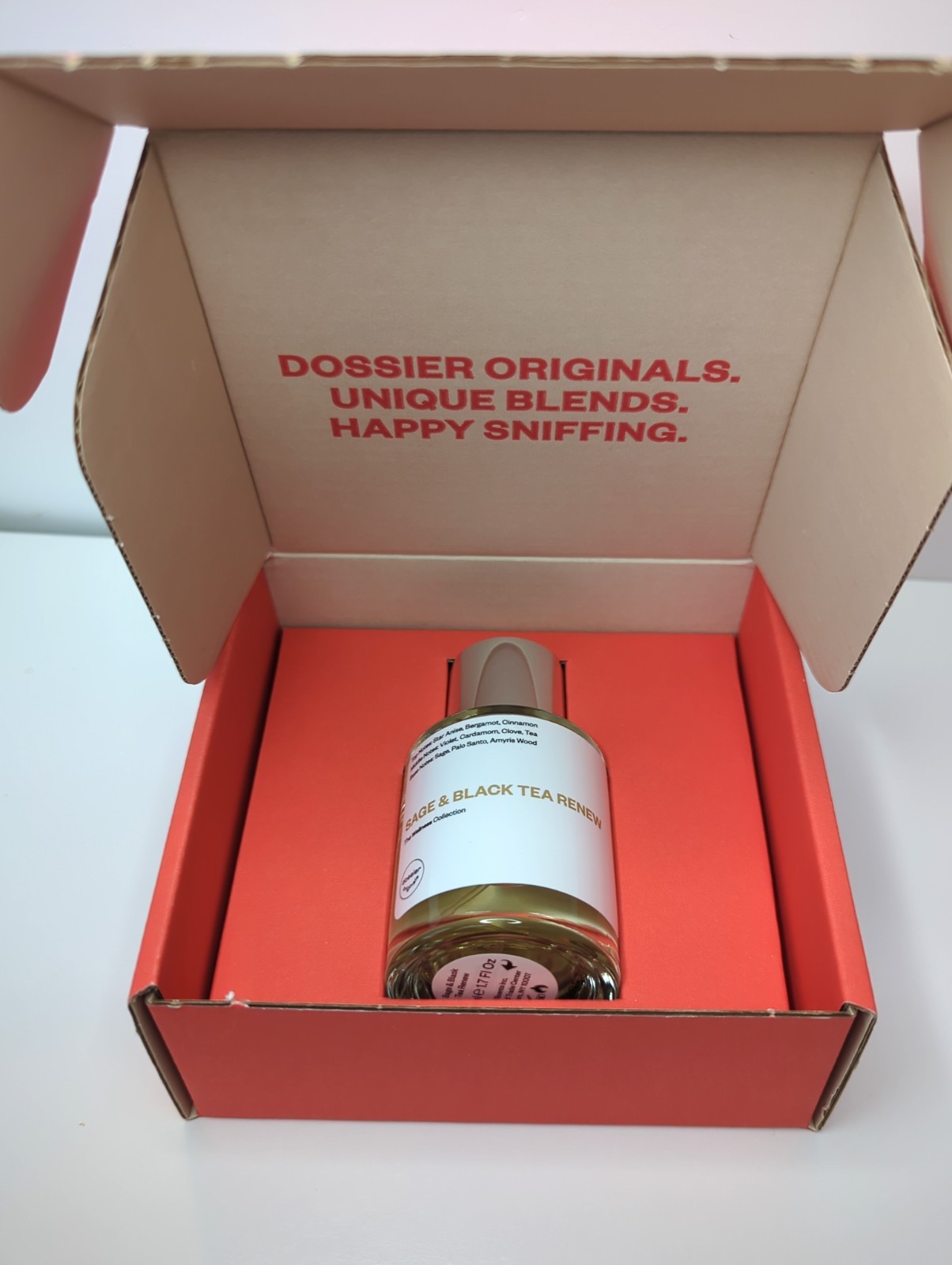 Dossier Originals Sage & Black Tea Renew Eau de Parfum 50ml 1.7oz Full Box