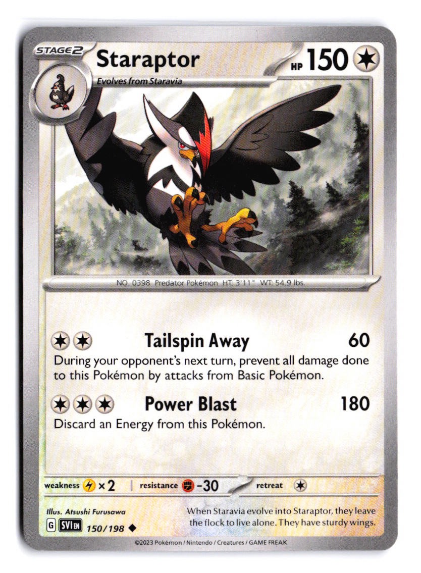 Staraptor SV01: Scarlet & Violet Base Set #150/198 LP Pokemon TCG Uncommon
