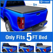 TYGER T1 Soft Roll-up Tonneau Cover for 2019-2023 Ford Ranger 5' Bed
