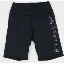 Billabong Move On Bike Shorts Black High Waisted Logo  Medium
