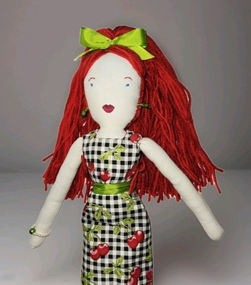 Red Head Cloth Doll Tilda 20  Artist Made Hand Crafted OOAK New