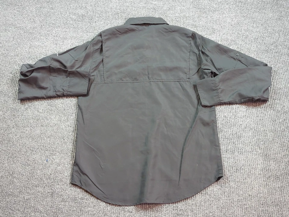 Camisa Columbia Para Hombre Pequeña Gris PFG Pesca Manga Larga Rendimiento Exterior Foto 4 de 4