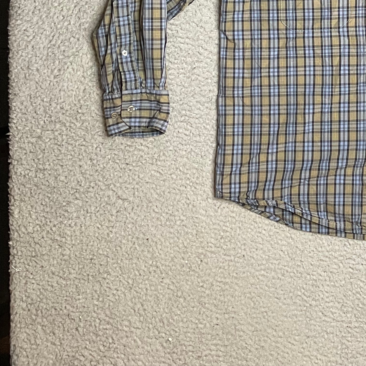 Heritage Basic Editions Blue Plaid Long Sleeve Bu… - image 6