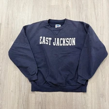 Vintage Russell Athletic East Jackson Sweatshirt Mens Large Blue Heavyweight 90s