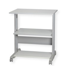 Druckertisch, grau, 3 Ebenen