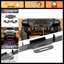 Heavy-duty Winch Mounting Plate For Jeep Wrangler Jl Jlu 2018-2026 12000lb Capa