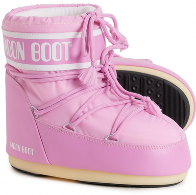 (取寄) レディース アイコン ロウ ナイロン ブーツ MOON BOOTS women Icon Low Nylon Boots (For Women)  010-Bougainvillea Moon Boot Icon Low Nylon Snow Boots Womens 10.5/ Men 9 Bouganville