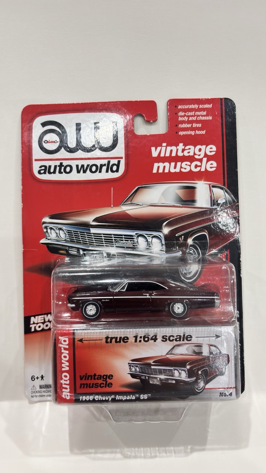 Auto World 1966 Chevy Impala SS 1:64 Vintage Muscle Diecast Car