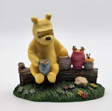Disney Winnie the Pooh Figurine – Pooh on Log with Honey Pots Disney Store