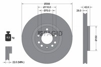 2X Pagid Bremsscheibe AußEnbelüFtet Ø308Mm FüR Opel Meriva B GroßRaumlimousine
