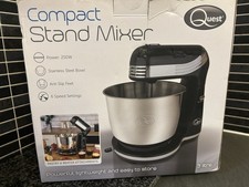 Quest 3 Litre Compact 6 Speed Watt Stand Mixer with Stainless Steel Bowl - New
