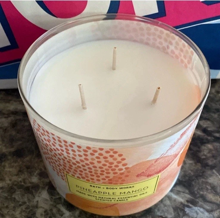Bath & Body Works 3-Wick candles  Pineapple Mango  1. candle 14.5 oz. - Image 2 of 3