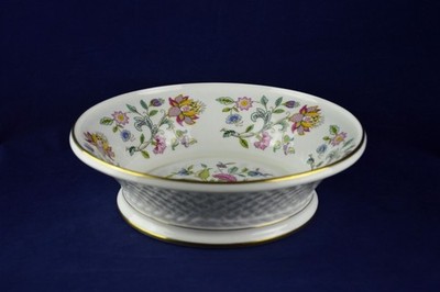 Minton Haddon Hall Goldrand 9-3/4'' runde Korbschale - perfekt