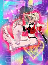 Adult Anime Waifu DC Harley Quinn 6" Vinyl Sticker
