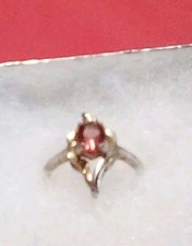 VTG Sterling Silver Marked.925 W/ Pink Gemstone Cocktail Ring Size 6.5