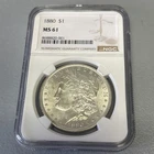1880-O Morgan Silver Dollar NGC MS61 Beautiful 90% Silver US Coin High Grade!!