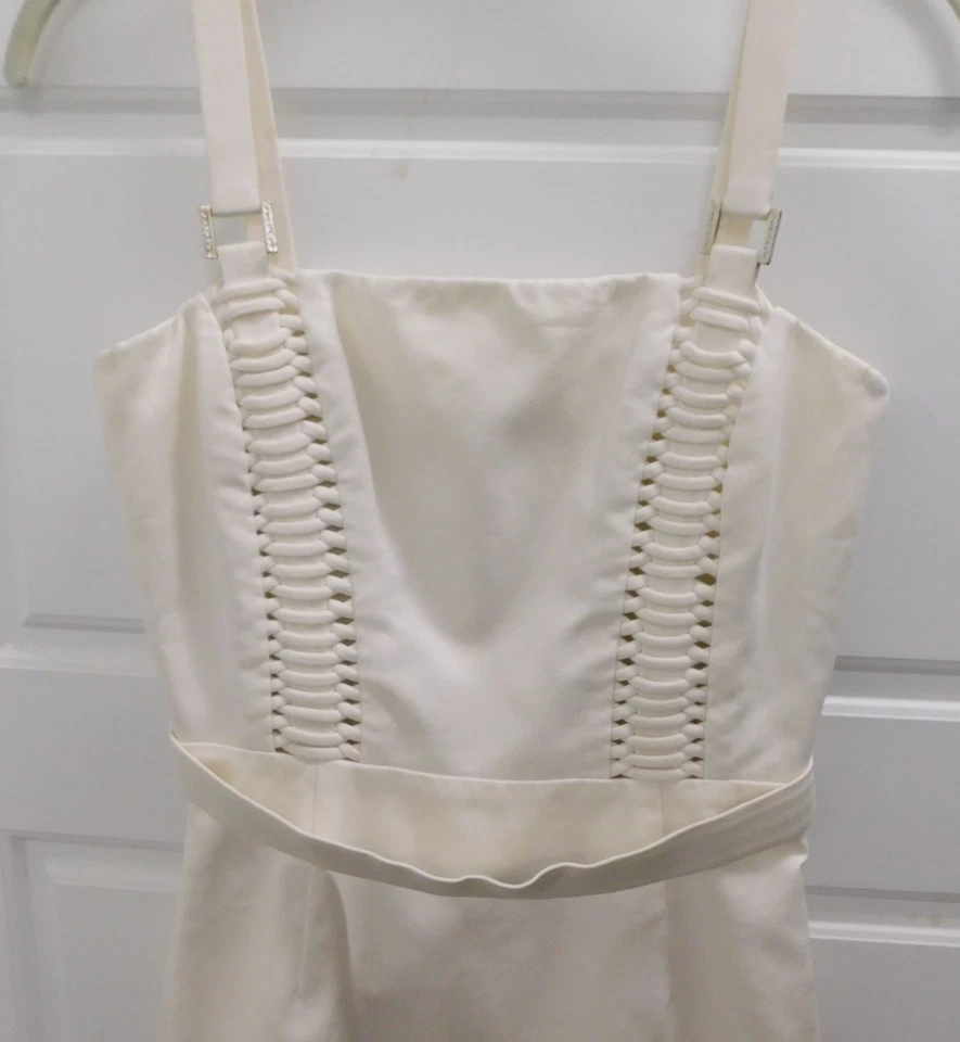 Versace кремовый без рукавов корсет мини-платье $850rt размер 4 - Изображение 2 из 4