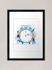Daylight Saving Time Starts Framed  Framed Wall Art Poster Canvas Print Picture