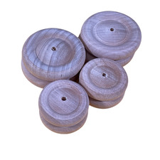 Wooden Toy Wheels for Model Making Crafts 36mm 50mm Dia - 4mm Axle Hole New