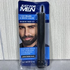 Just For Men 1-DAY BEARD & BROW COLOR | DARKEST BROWN / BLACK BRUSH-IN WASH-OUT