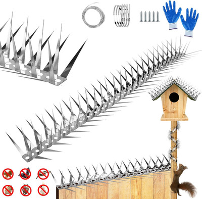 Bird Spikes 40 Inch Stainless Steel Bird Deterrent, Snake and Raccoon Deterre...