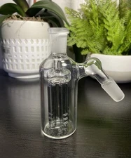 14mm Ash Catcher Glass Filter Water 4 Arm Tree Perc Gray Color 45 Degree