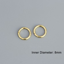 9CT GOLD SLEEPER HOOP EARRINGS - 6mm / 8mm / 10mm / 12mm PAIRS HUGGIE NEW