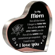 Mom Gifts for Mother's Day, I Love You Mom Acrylic Keepsake Birthday Gifts f...
