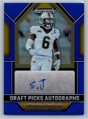 Steven Jones Jr. 2023 Prizm Draft Picks Autographs Blue /149 #DPA-SJJ