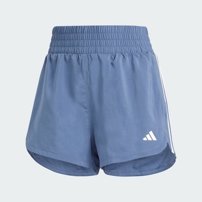 adidas women Pacer Training 3-Stripes Woven High-Rise Shorts