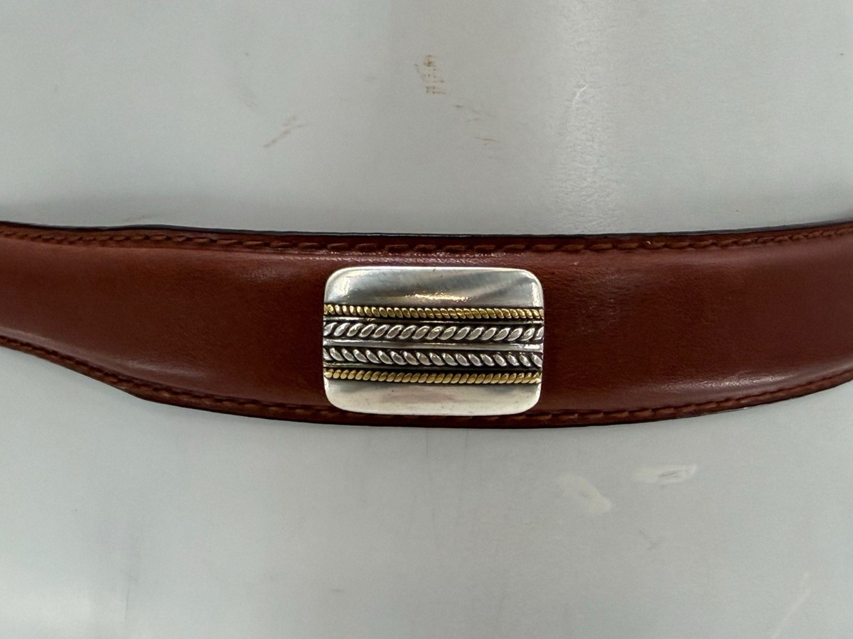 Vtg Arden Leather Co Western Belt Size Sm 24-28 Brown Leather Concho 60-605-02 Mens Arden Leather Co Brown Belt Size 60 NEW | eBay main image 4