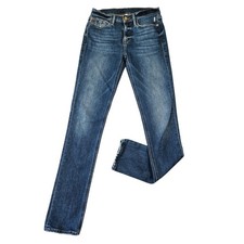 FRAME Le Nik Moma Straight Leg Distressed Jea...