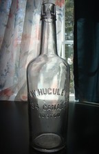 Antique H.W. HUGULEY Co. 134 CANAL ST. BOSTON 12" Whiskey Bottle