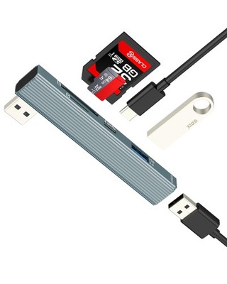 USB Hub SD Card Reader Splitter(5in1) Port Laptop Pc Extension Adapter Cable ...