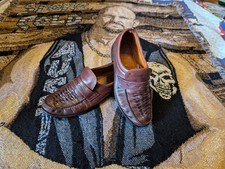 Vintage Loafer Men 10.5 11 GH Bass Gloss Brown Leather Tassel Braid Trim