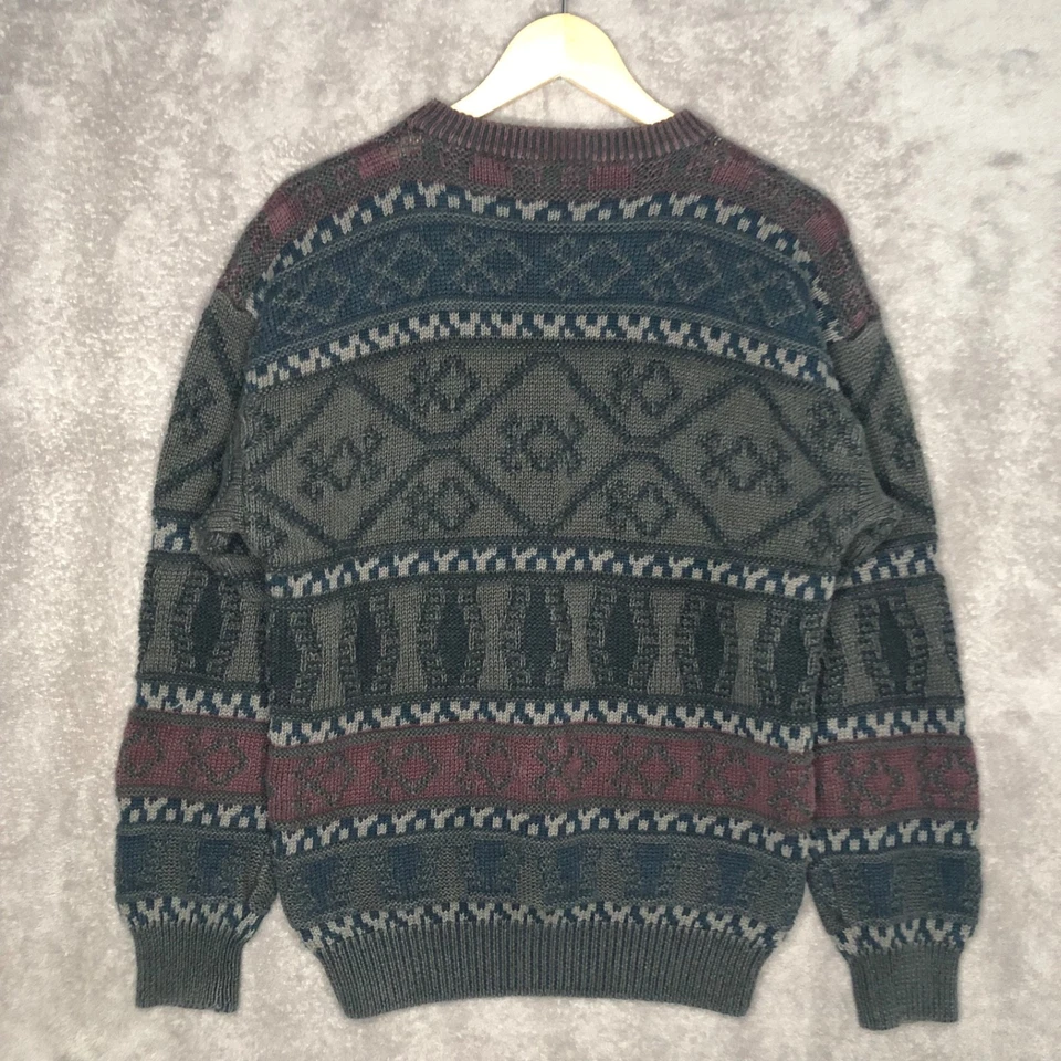 Suéter Tejido 3D Genera Estilo Coogi Años 90 De Colección Para Hombre Talla Mediana Hip Hop Biggie Foto 2 de 4