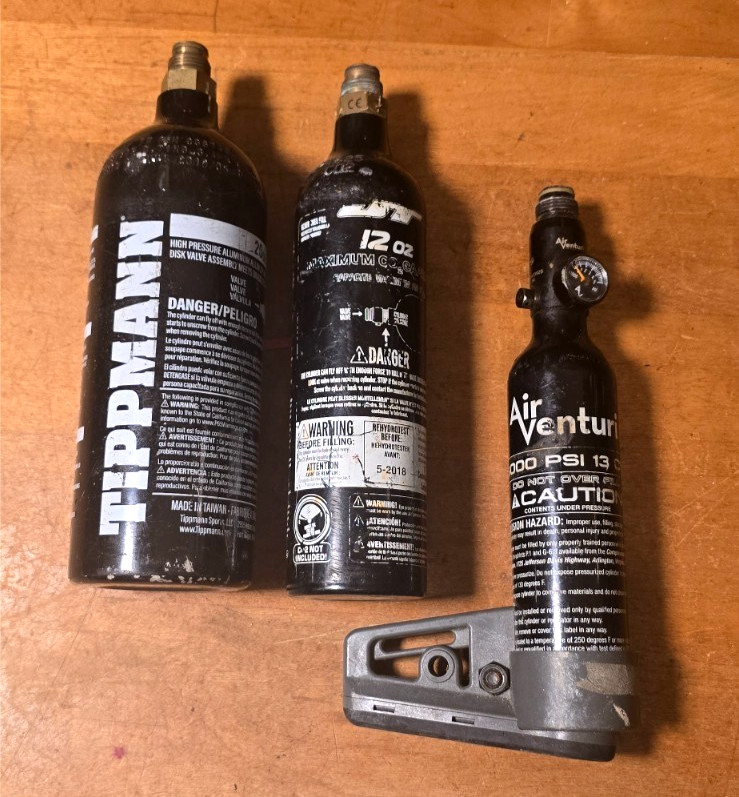 Tippmann / Air Venturi HPA Paintball Tank Lot of 3 Empty Used