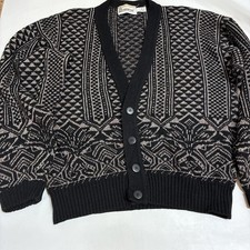 Vintage London Fog Geometric cardigan Y2K LONDON FOG Men  s Size Medium