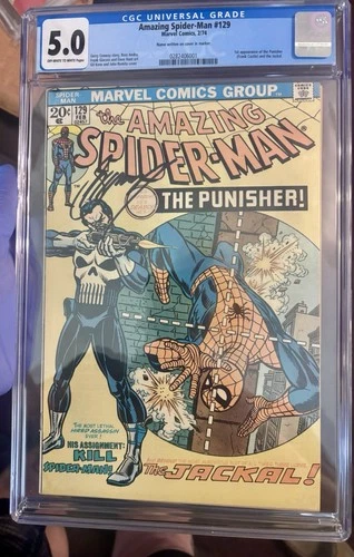 Marvel Comics The Amazing Spider-Man #129 CGC 5.0 First Punisher Appearance